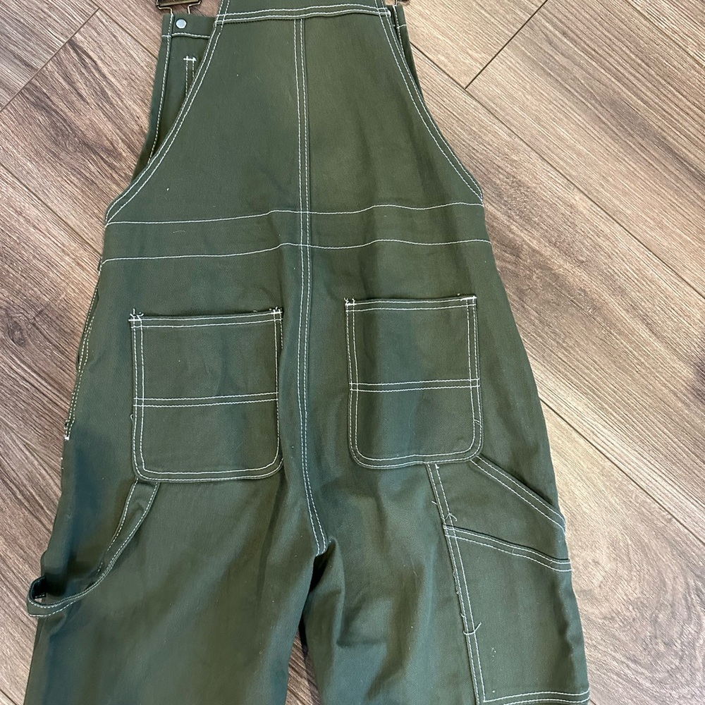 Women's Green Overalls - Picture 8 of 9